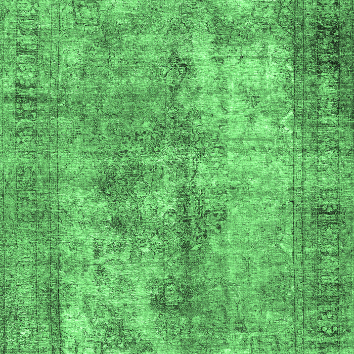 Machine Washable Persian Emerald Green Traditional Area Rugs, wshtr3084emgrn