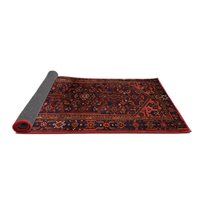 Sideview of Traditional Red Brown Persian Rug, tr3085