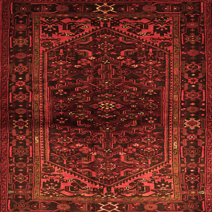 Serging Thickness of Persian Orange Traditional Rug, tr3085org