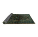 Sideview of Persian Turquoise Traditional Rug, tr3085turq