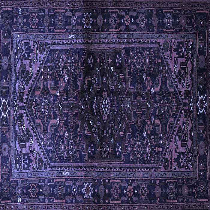 Square Persian Blue Traditional Rug, tr3085blu