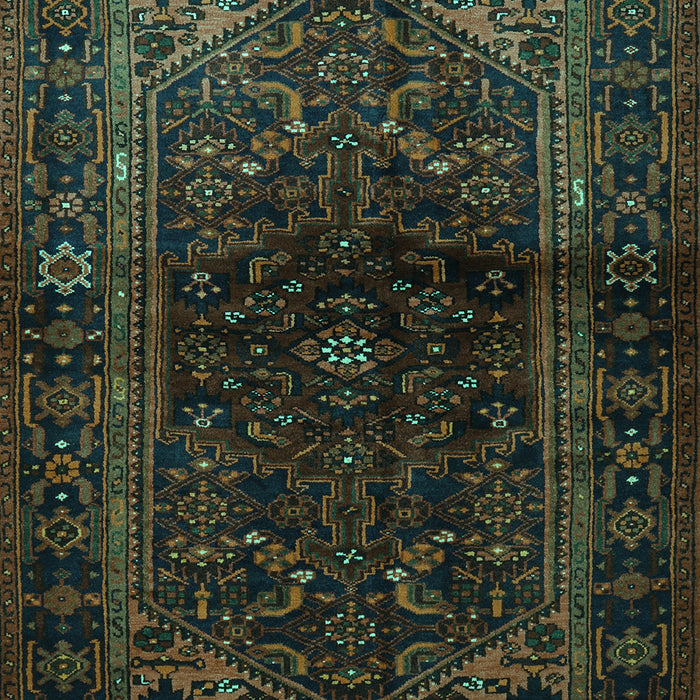 Machine Washable Persian Turquoise Traditional Area Rugs, wshtr3085turq