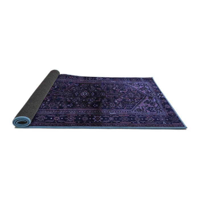 Sideview of Persian Blue Traditional Rug, tr3085blu