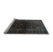 Sideview of Machine Washable Persian Light Blue Traditional Rug, wshtr3085lblu