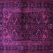 Square Persian Purple Traditional Rug, tr3085pur