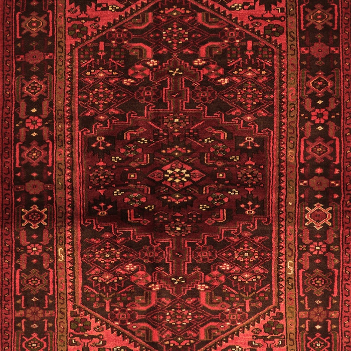 Serging Thickness of Machine Washable Persian Orange Traditional Area Rugs, wshtr3085org