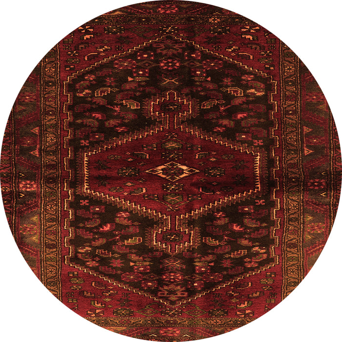 Square Persian Orange Traditional Rug, tr3086org