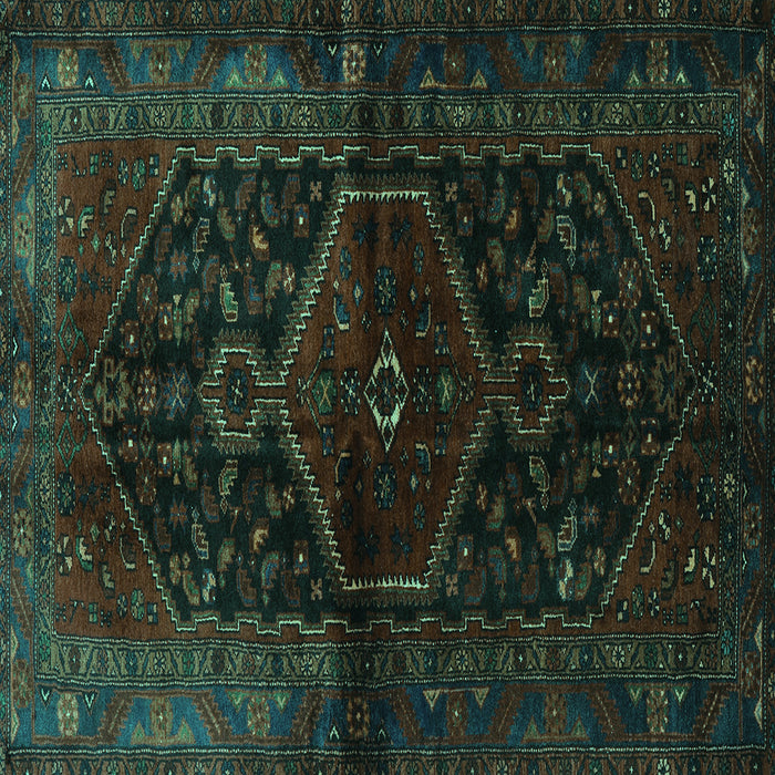 Square Persian Turquoise Traditional Rug, tr3086turq
