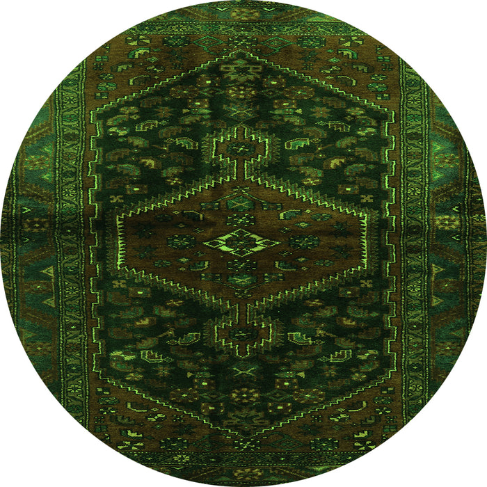 Machine Washable Persian Green Traditional Area Rugs, wshtr3086grn