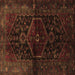Square Persian Brown Traditional Rug, tr3086brn