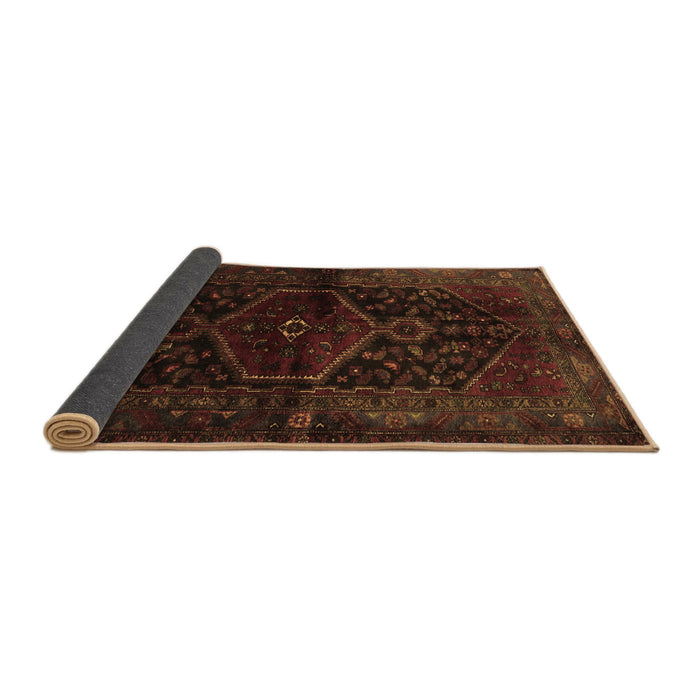 Sideview of Persian Brown Traditional Rug, tr3086brn