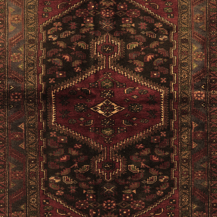 Machine Washable Persian Brown Traditional Rug, wshtr3086brn