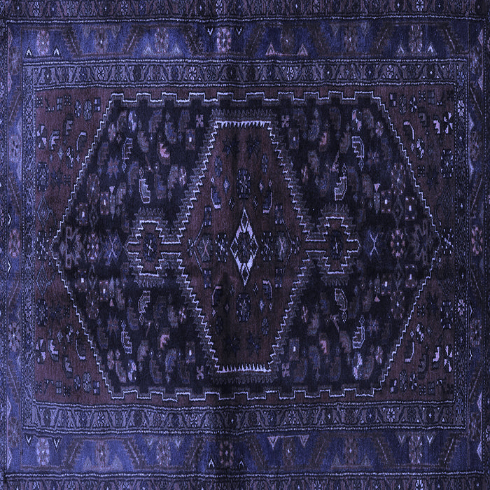Square Persian Blue Traditional Rug, tr3086blu