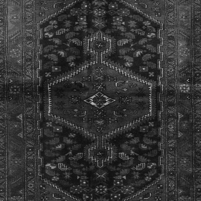 Serging Thickness of Machine Washable Persian Gray Traditional Rug, wshtr3086gry