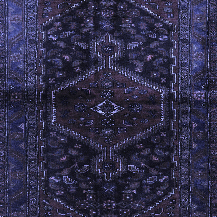 Machine Washable Persian Blue Traditional Rug, wshtr3086blu