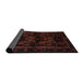 Sideview of Traditional Bakers Brown Animal Rug, tr3087