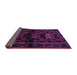 Sideview of Animal Purple Traditional Rug, tr3087pur