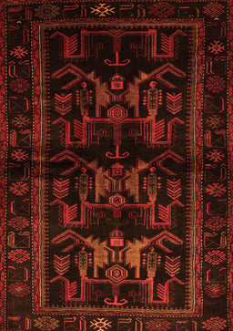 Animal Orange Traditional Rug, tr3087org