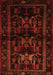 Animal Orange Traditional Rug, tr3087org