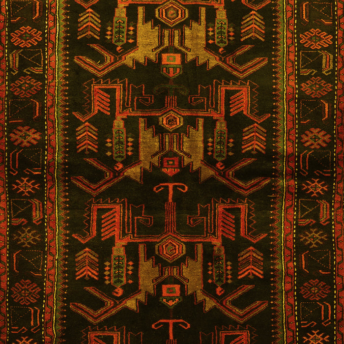 Machine Washable Animal Yellow Traditional Rug, wshtr3087yw