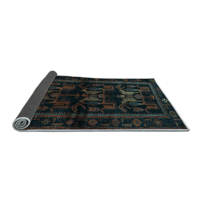 Sideview of Animal Light Blue Traditional Rug, tr3087lblu