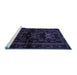 Sideview of Machine Washable Animal Blue Traditional Rug, wshtr3087blu