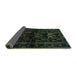 Sideview of Animal Turquoise Traditional Rug, tr3087turq