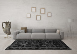 Machine Washable Animal Gray Traditional Rug in a Living Room,, wshtr3087gry