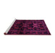 Sideview of Machine Washable Animal Pink Traditional Rug, wshtr3087pnk