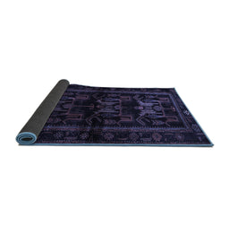 Sideview of Animal Blue Traditional Rug, tr3087blu