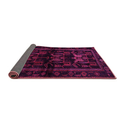 Sideview of Animal Pink Traditional Rug, tr3087pnk