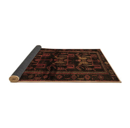 Sideview of Animal Brown Traditional Rug, tr3087brn