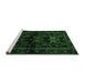 Sideview of Machine Washable Animal Emerald Green Traditional Area Rugs, wshtr3087emgrn