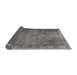 Sideview of Traditional Carbon Gray Persian Rug, tr3088