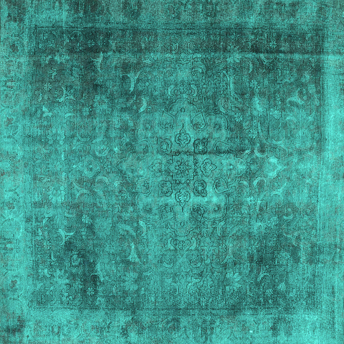 Square Persian Turquoise Traditional Rug, tr3088turq