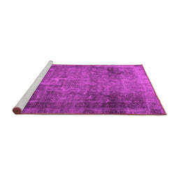 Sideview of Machine Washable Persian Pink Traditional Rug, wshtr3088pnk