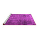 Sideview of Machine Washable Persian Pink Traditional Rug, wshtr3088pnk