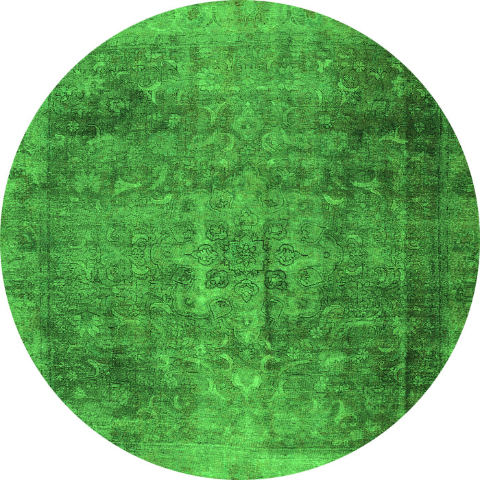 Square Persian Green Traditional Rug, tr3088grn