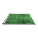 Sideview of Machine Washable Persian Emerald Green Traditional Area Rugs, wshtr3088emgrn