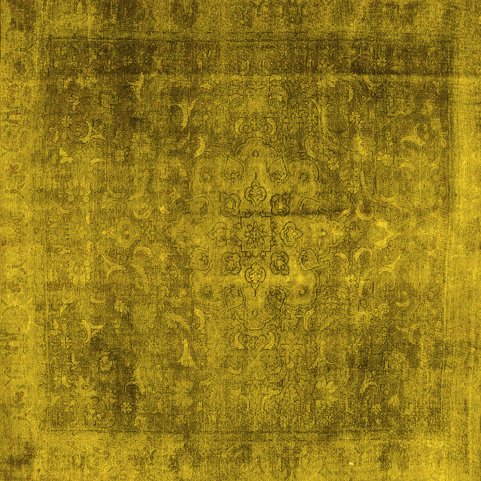 Square Persian Yellow Traditional Rug, tr3088yw