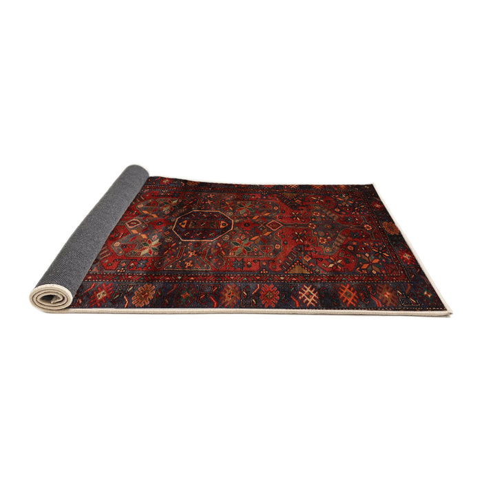 Sideview of Traditional Dark Red Persian Rug, tr3089