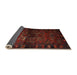 Sideview of Traditional Dark Red Persian Rug, tr3089