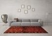 Machine Washable Persian Orange Traditional Area Rugs in a Living Room, wshtr3089org