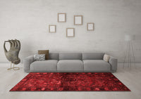 Machine Washable Persian Red Traditional Rug, wshtr3089red