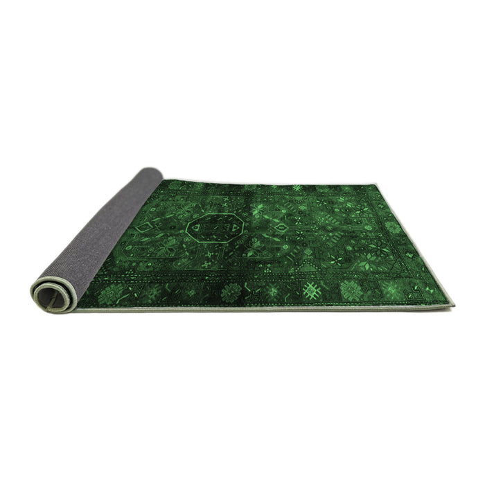 Sideview of Persian Emerald Green Traditional Rug, tr3089emgrn