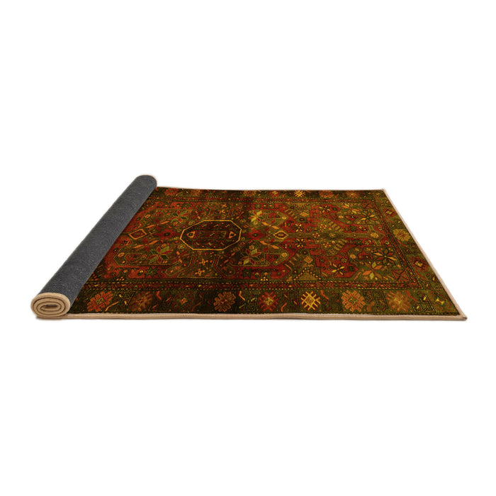 Sideview of Persian Yellow Traditional Rug, tr3089yw