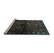 Sideview of Machine Washable Persian Light Blue Traditional Rug, wshtr3089lblu