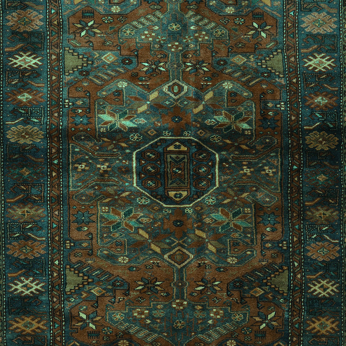 Machine Washable Persian Turquoise Traditional Area Rugs, wshtr3089turq