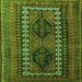 Serging Thickness of Persian Green Traditional Rug, tr308grn