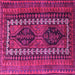 Square Machine Washable Persian Pink Traditional Rug, wshtr308pnk